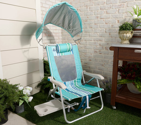 GCI Outdoor Big Surf Beach Chair with Tray & Sunshade